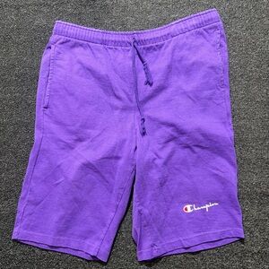 Vintage Made in USA Champion Men's Athletic Shorts in Vibrant Purple